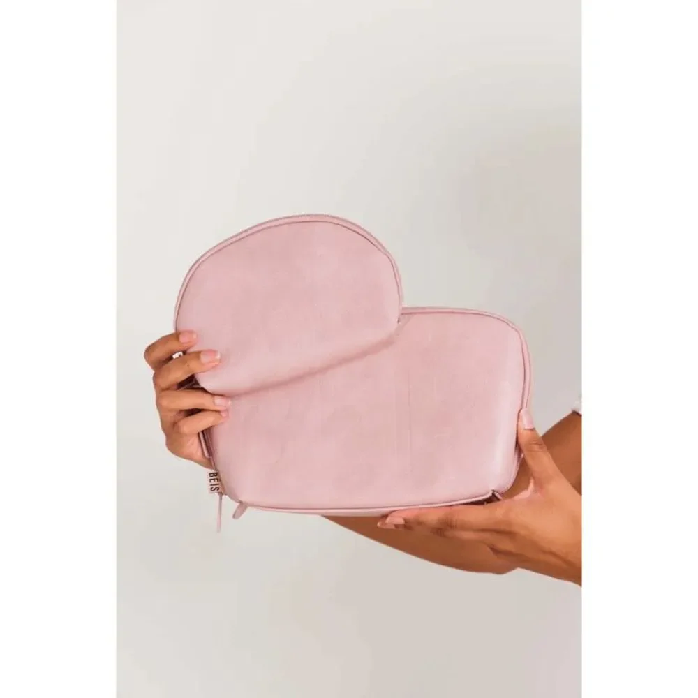ONE DAY SALE!! NWT Beis Cosmetic Pouch Set in atlas pink